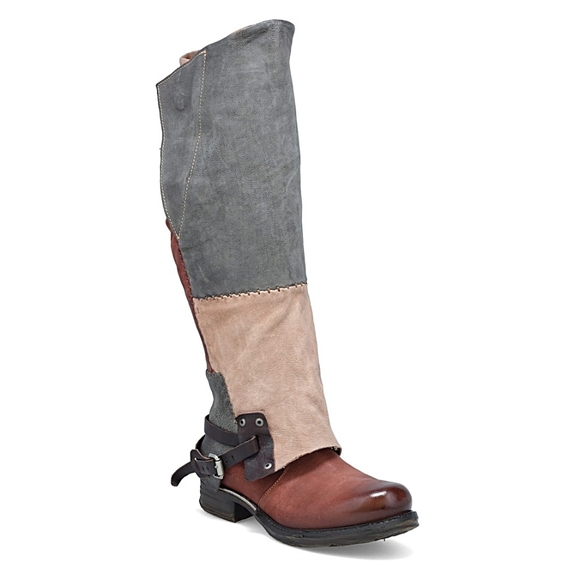 A.S.98 Tall Multicolor Leather Boots - Picture 7 of 12